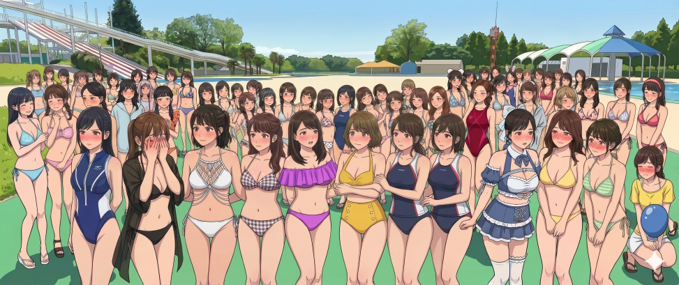 撮影の順番待ちのグラビアアイドル